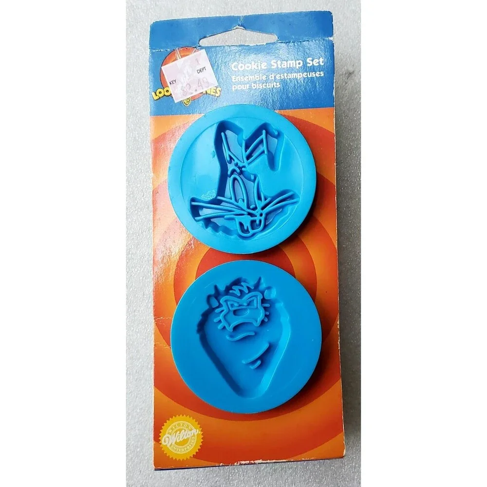 Looney Tunes Bugs Bunny Tasmanian Devil Cookie Stamps 1997 NEW TAZ&BUGS lot of 2